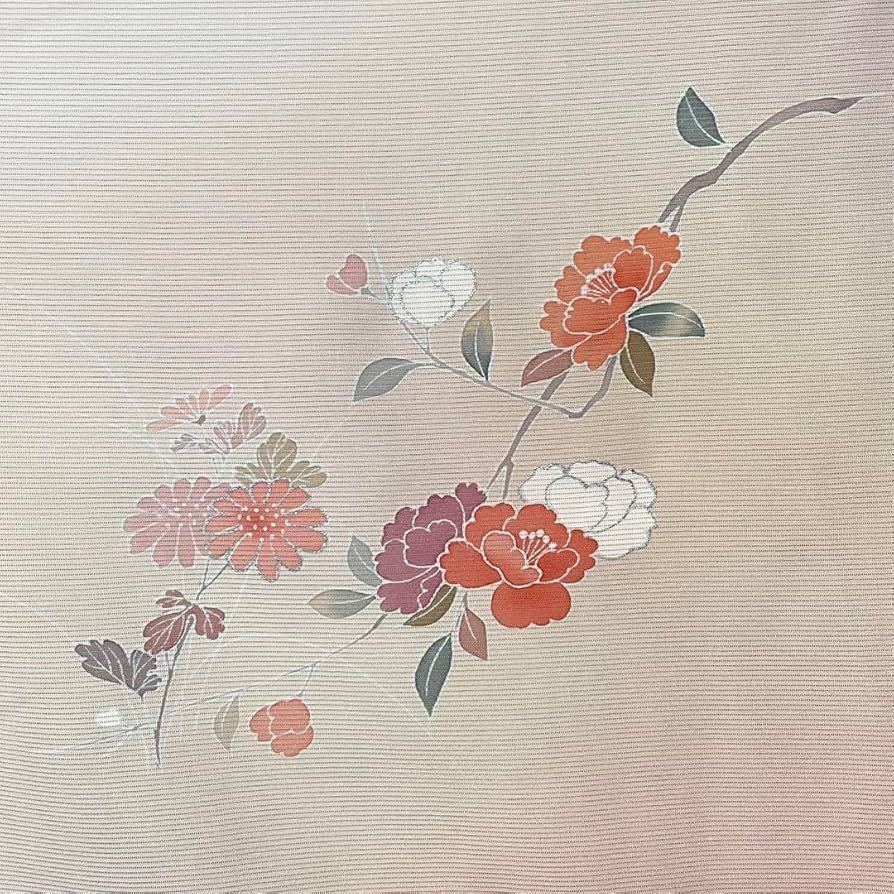 D419 夏着物　訪問着　友禅　鳥　花模様　絽　正絹　極美品 D419 夏着物 訪問着 友禅 鳥 花模様 絽 正絹 極美品 - メルカリ